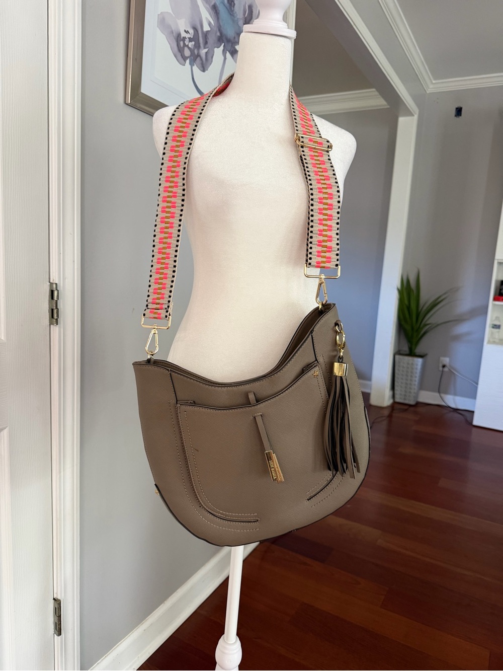 Steve Madden Taupe Hobo Shoulder Bag